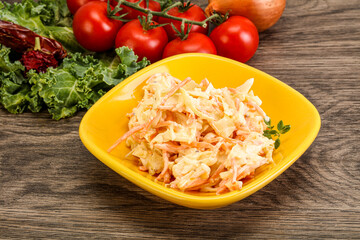 Vegetarian Cole slaw salad with cabbage