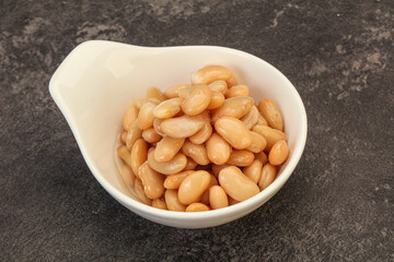 White beans kidney in the bowl