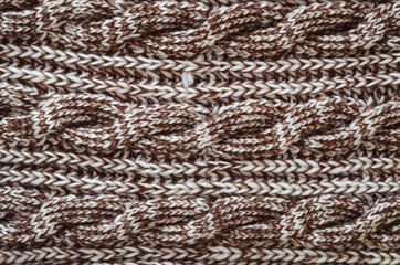colored knitted warm wool texture or background close-up