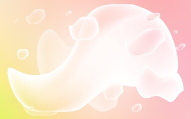 Light Orange vector template with bubble shapes.