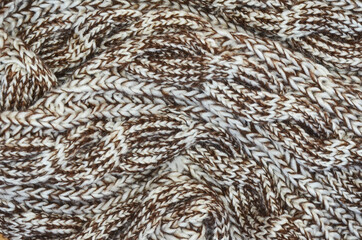 colored knitted warm wool texture or background close-up
