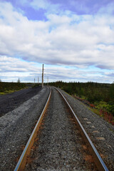 railway line in the countryside
