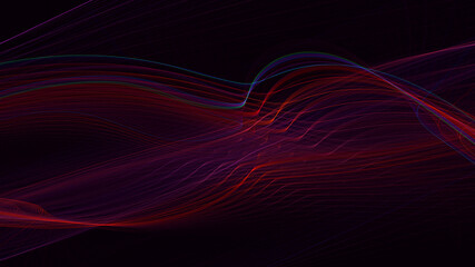 3D rendering abstract multicolor fractal light background