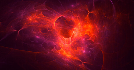 Naklejka premium 3D rendering abstract multicolor fractal light background