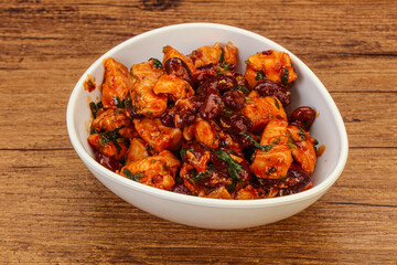 Roasted Chicken breast with bean