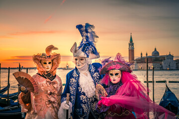 Famous carnival in Venice, Italy