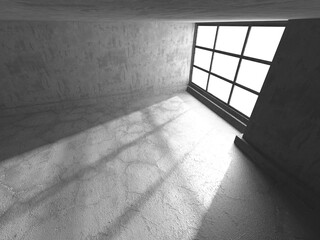 Abstract architecture interior background. Empty concrete room