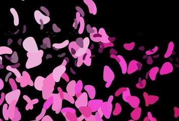 Dark Pink vector pattern with chaotic shapes.