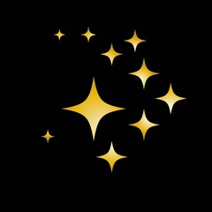 sparkling star golden background
