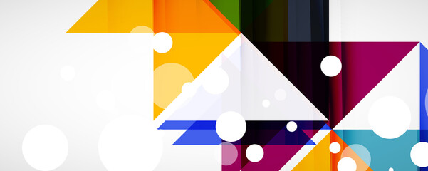 Set of vector triangle geometric backgrounds. Vector illustration for covers, banners, flyers and posters and other designs