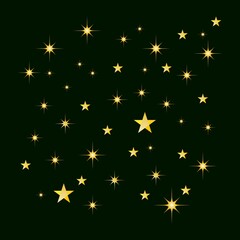 sparkling star golden background