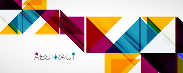 Set of vector triangle geometric backgrounds. Vector illustration for covers, banners, flyers and posters and other designs