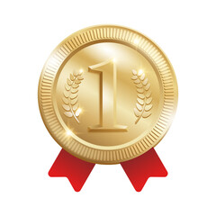 1st place golden medal award - emblem or icon