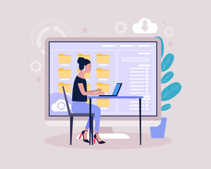 Cloud data storage concept