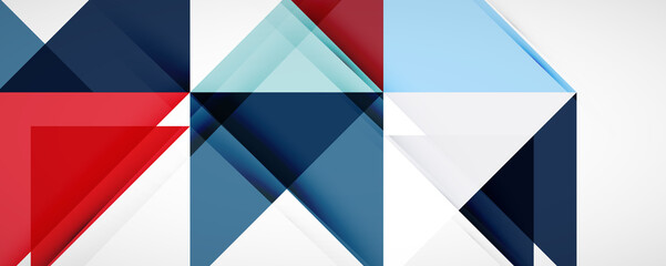 Set of vector triangle geometric backgrounds. Vector illustration for covers, banners, flyers and posters and other designs