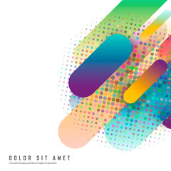 Abstract dynamic background. Flat dynamic shapes in minimalistic style