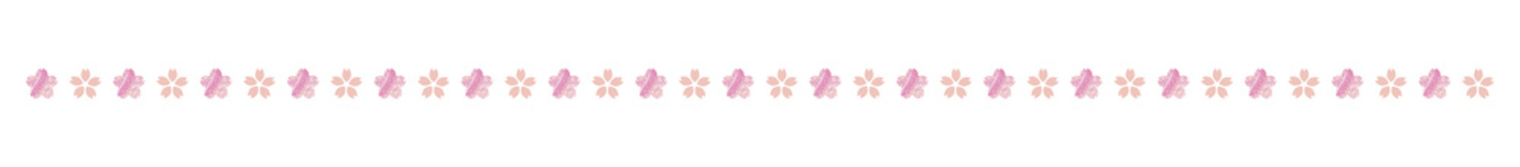 桜の花びら 小花 ライン、装飾、罫線素材 vol.3