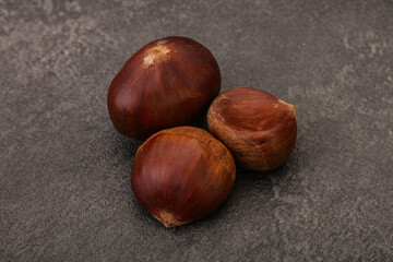 Organic natural sweet Chestnut heap