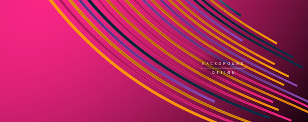 Abstract colorful lines vector background. Internet, big data and technology connections concept, abstract template