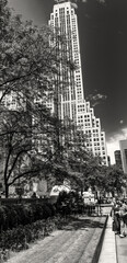 NEW YORK CITY - JUNE 2013: Exterior view of Manhattan skyscrapers