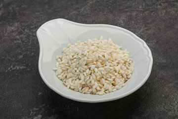 Raw arborio rice for Risotto