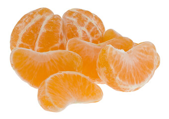 Orange, tangerine isolated on white background close-up.