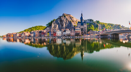 Panorama of Dinant in Belgium. Europe