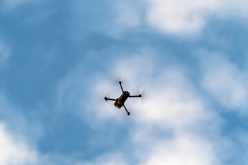 Drone flying in the sky 