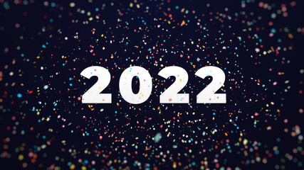 Confetti Burst, 2022, New Year Background