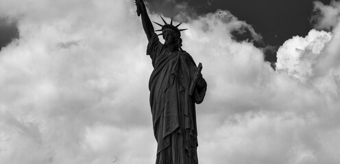 Majestic view of Statue of Liberty in New York City