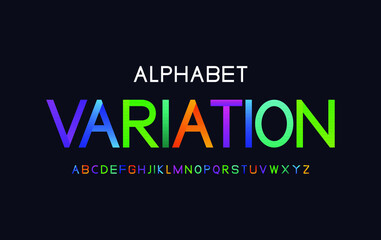 Modern gradient alphabet fonts. Typography for a poster, banner. Vector element or template A to Z