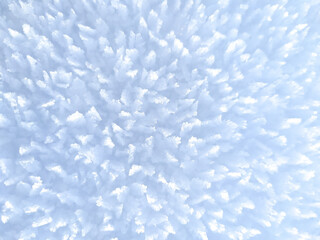 Christmas light background of snow