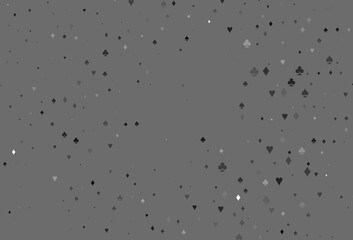 Light Silver, Gray vector cover with symbols of gamble.