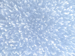 Christmas light background of snow