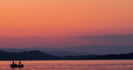 Fishing sunset