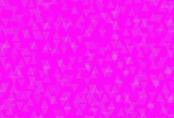 Light Pink vector backdrop with lines, triangles.