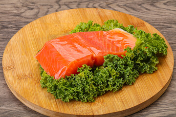 Salmon fillet slice for cooking