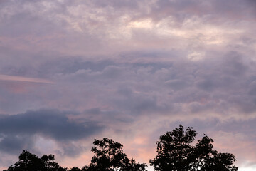 Abstract texture of clouds on sunset