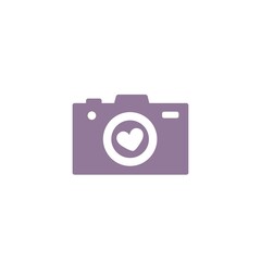 Camera icon vector illustration. Flat style.