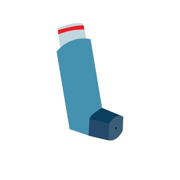 Asthma inhaler vector illustration.Flat design.