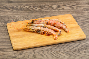 Tasty big Langoustine over the board