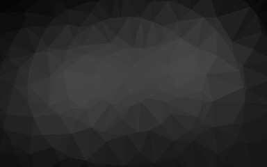 Dark Silver, Gray vector polygonal pattern. Creative illustration in halftone style with gradient. Template for your brand book.