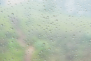 Rain drops  on the window
