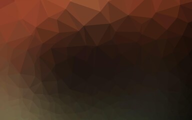 Dark Orange vector blurry triangle pattern. Geometric illustration in Origami style with gradient. Triangular pattern for your business design.