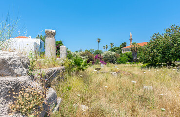 Ancient Roman Agora ruins in Kos Island