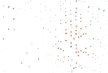 Light Orange vector background with cards signs.