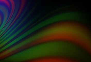 Dark Multicolor, Rainbow vector background with lava shapes.