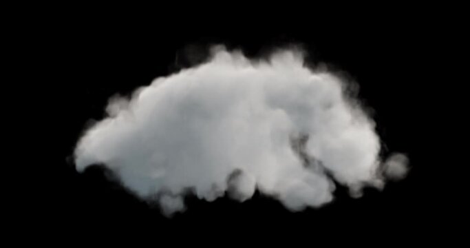 Beautiful Cloud morphing, Seamless Loop, Alpha Channel, 4K