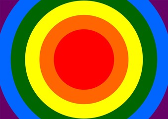 Abstract colors background, purple, blue, green, yellow, orange and red circles.