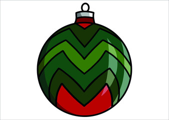 Christmas tree ball isolated on white